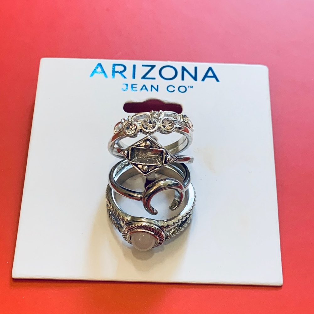 Arizona Jean Co. jewelry ring set silver moon hobo